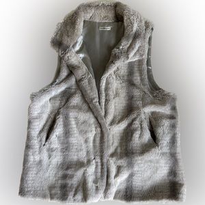 Faux Fur Vest with Pockets